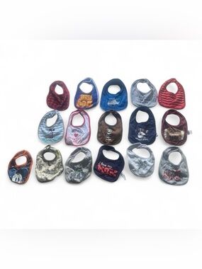 Bundle of 15 bib baby boy printed maximalism